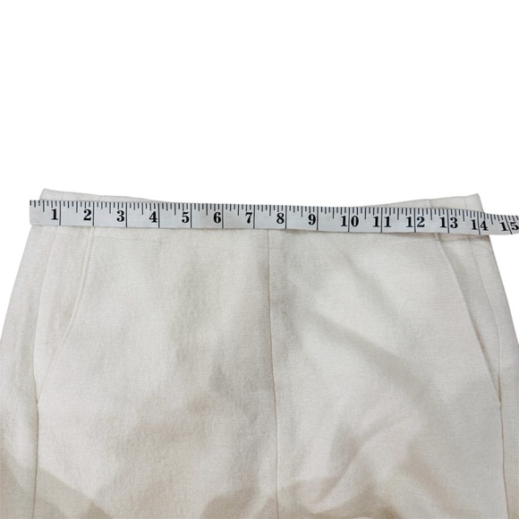 TIBI Wool-blend elegant cream midi skirt NEW - Picture 6 of 8